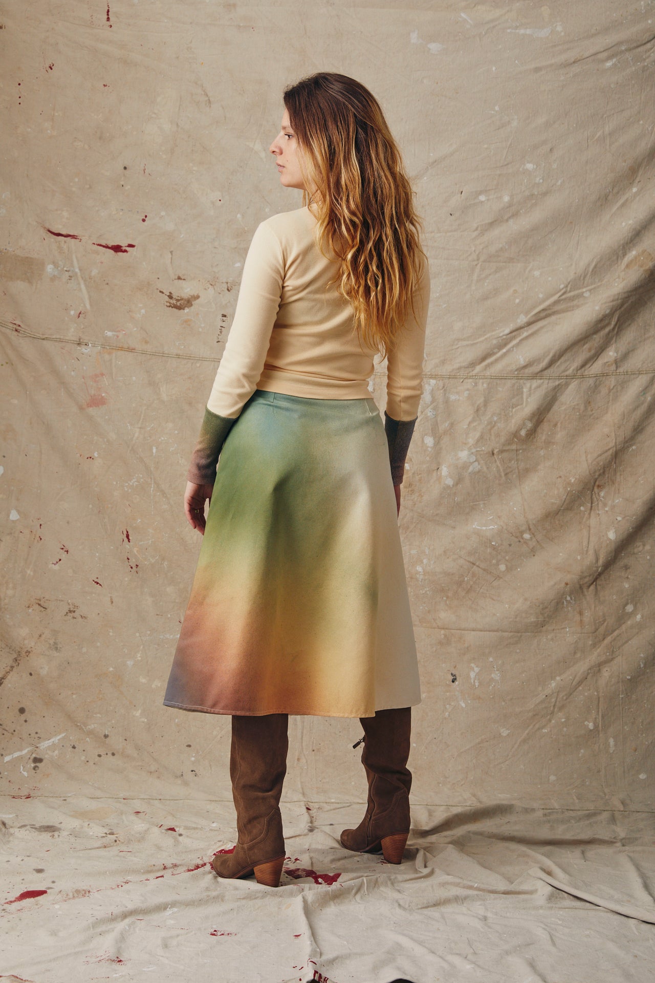 Ceres Gradient Canvas Skirt