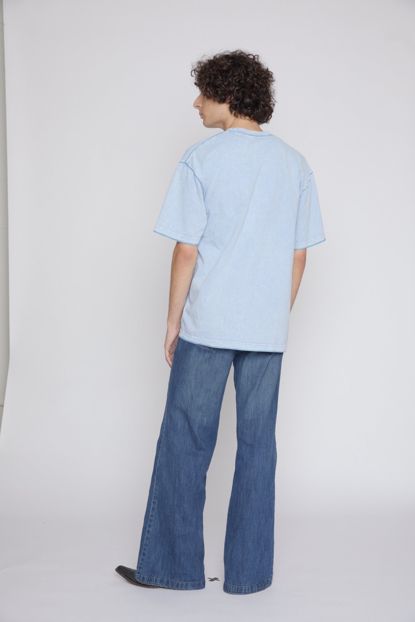 Light Wash Caricature Tee