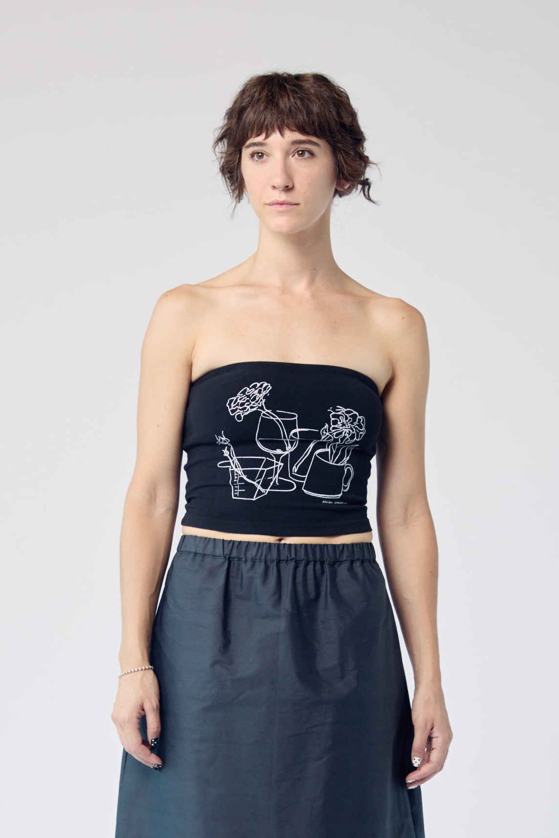 Still Life Tube Top - Chalk and Ink