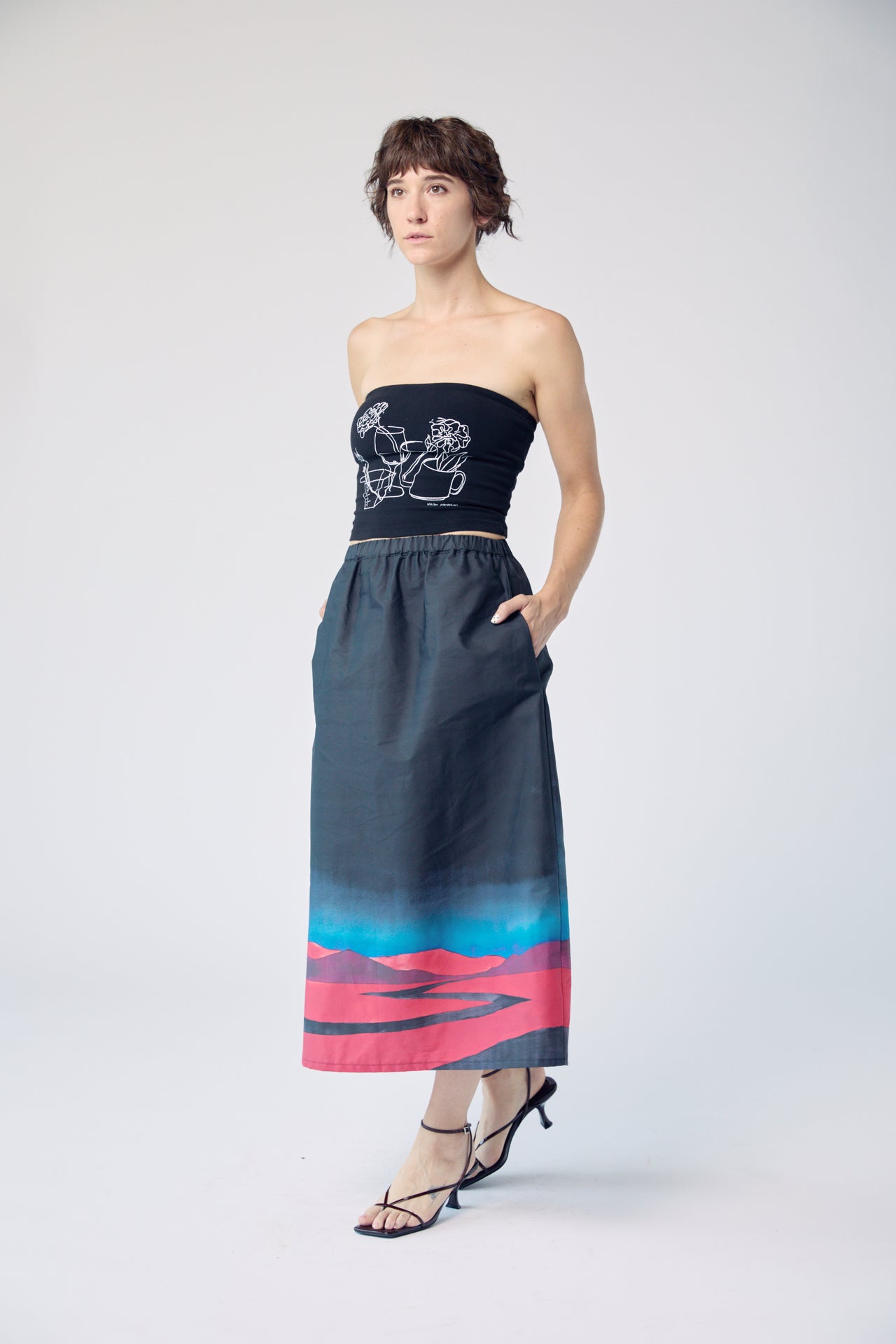 Still Life Tube Top - Chalk and Ink