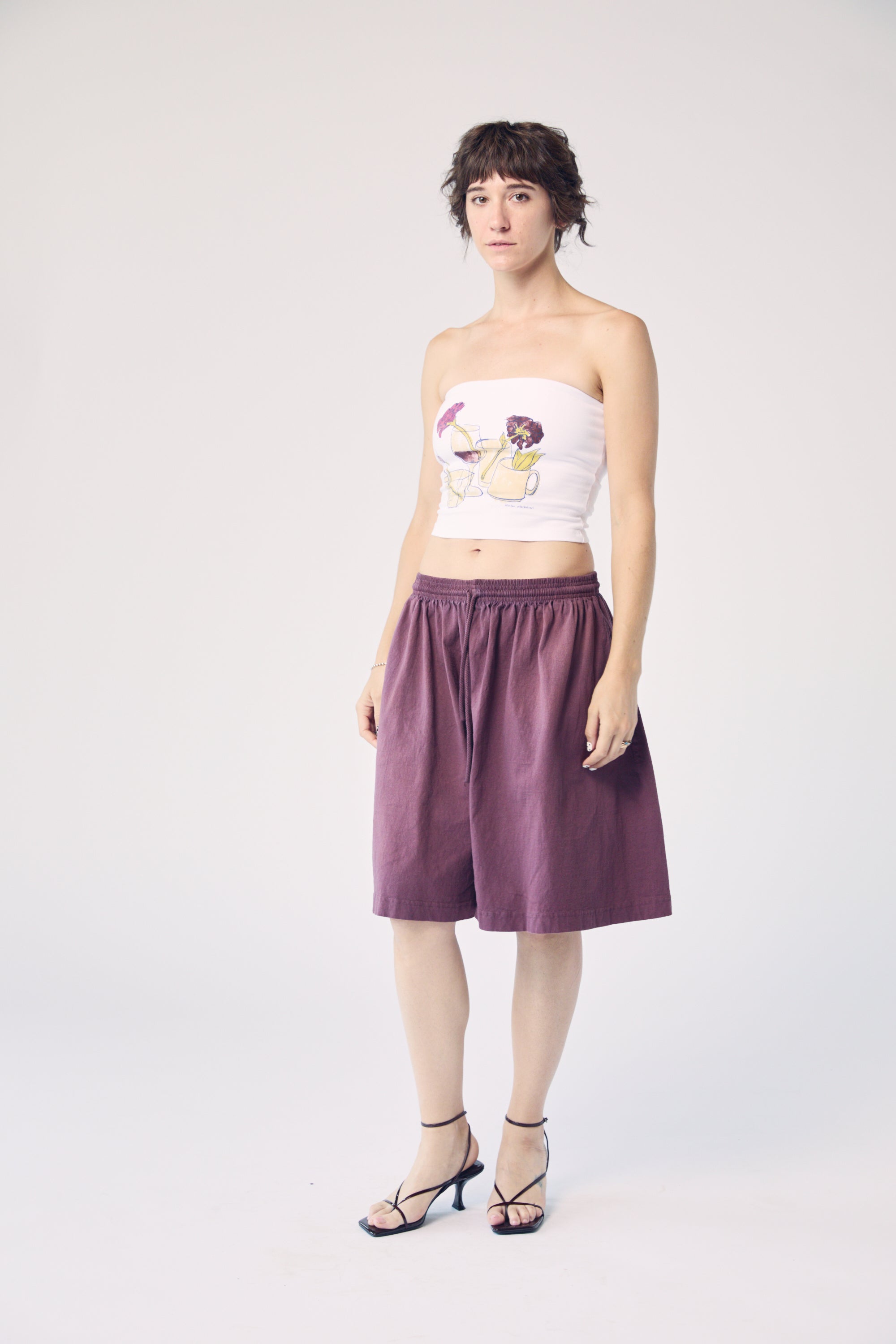 Still Life Tube Top - Hand-Painted Watercolor