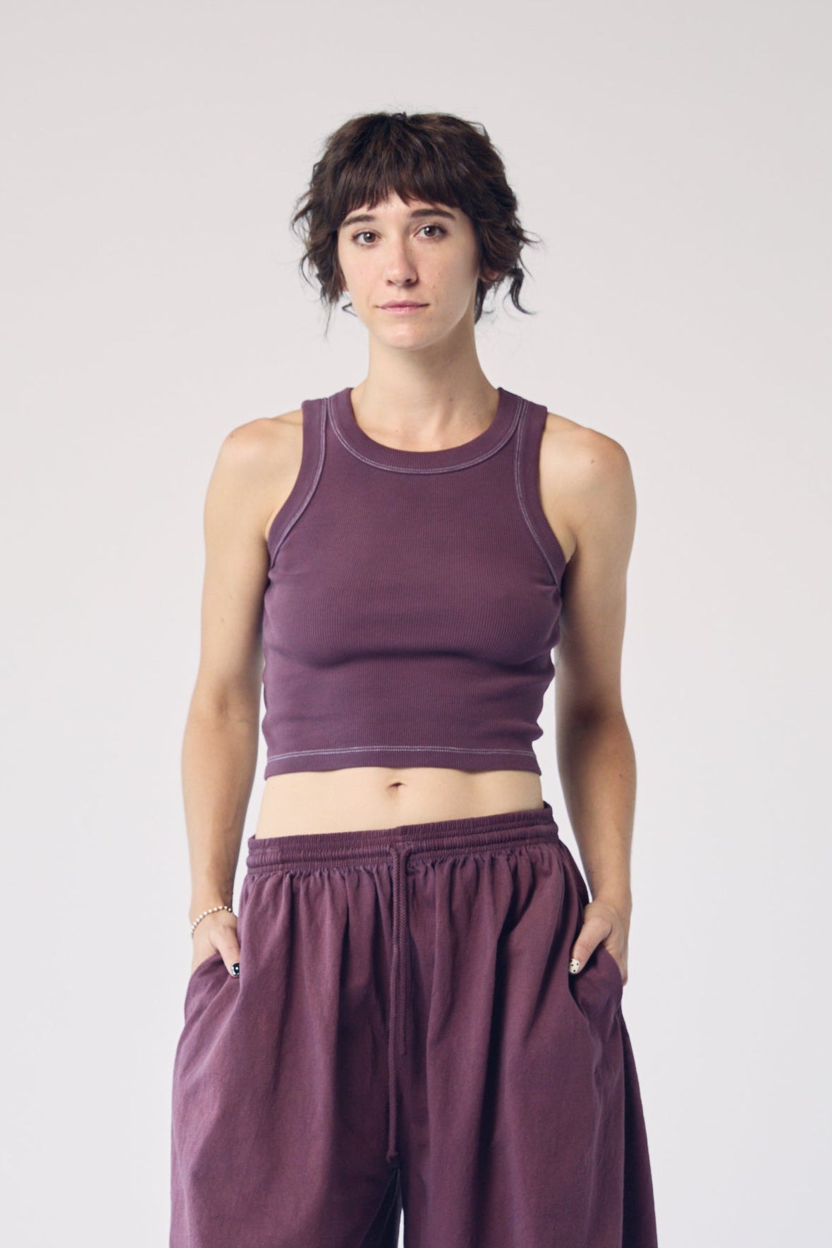 Garment-Dyed Tank - Aubergine