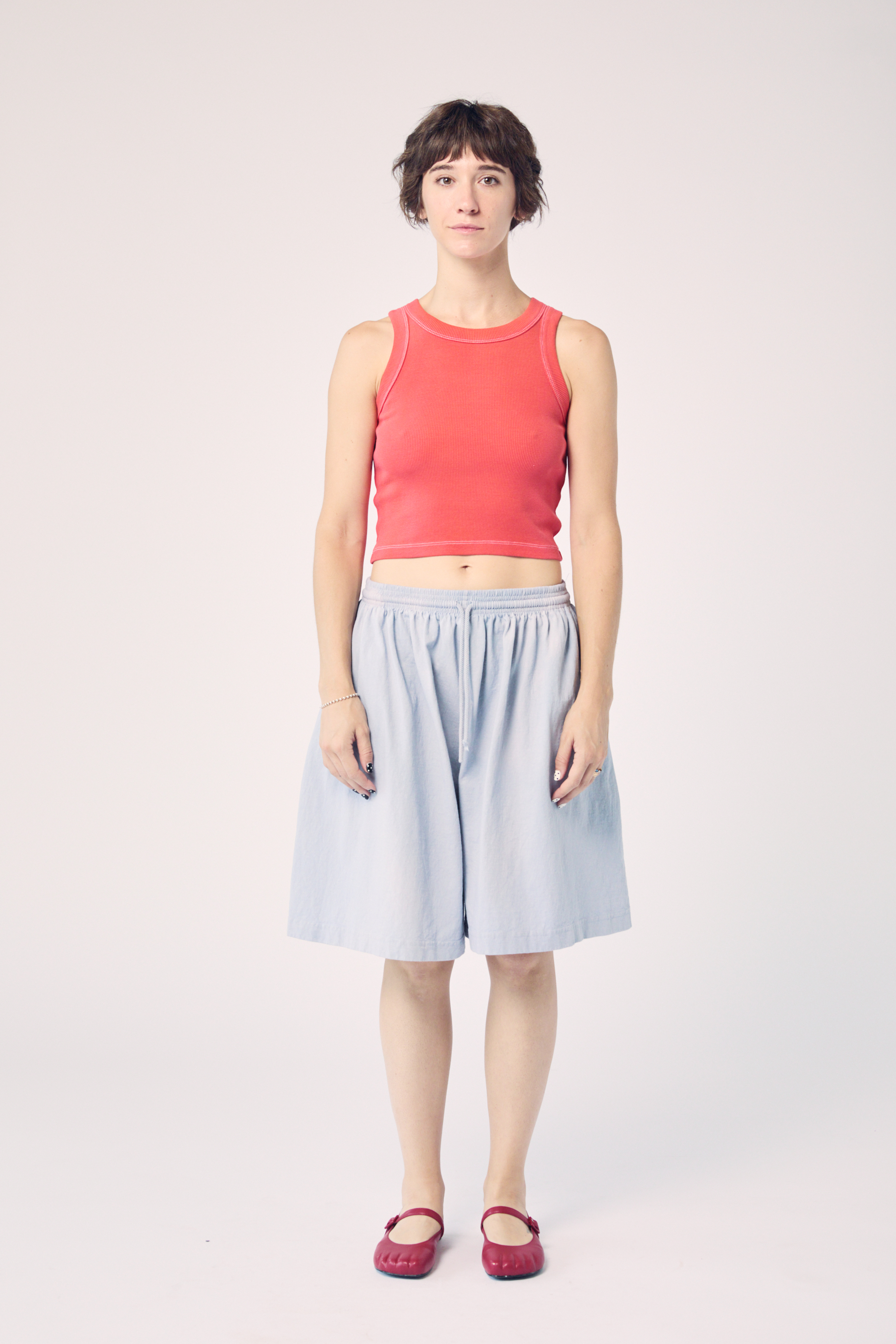 Garment-Dyed Shorts - Pale Slate