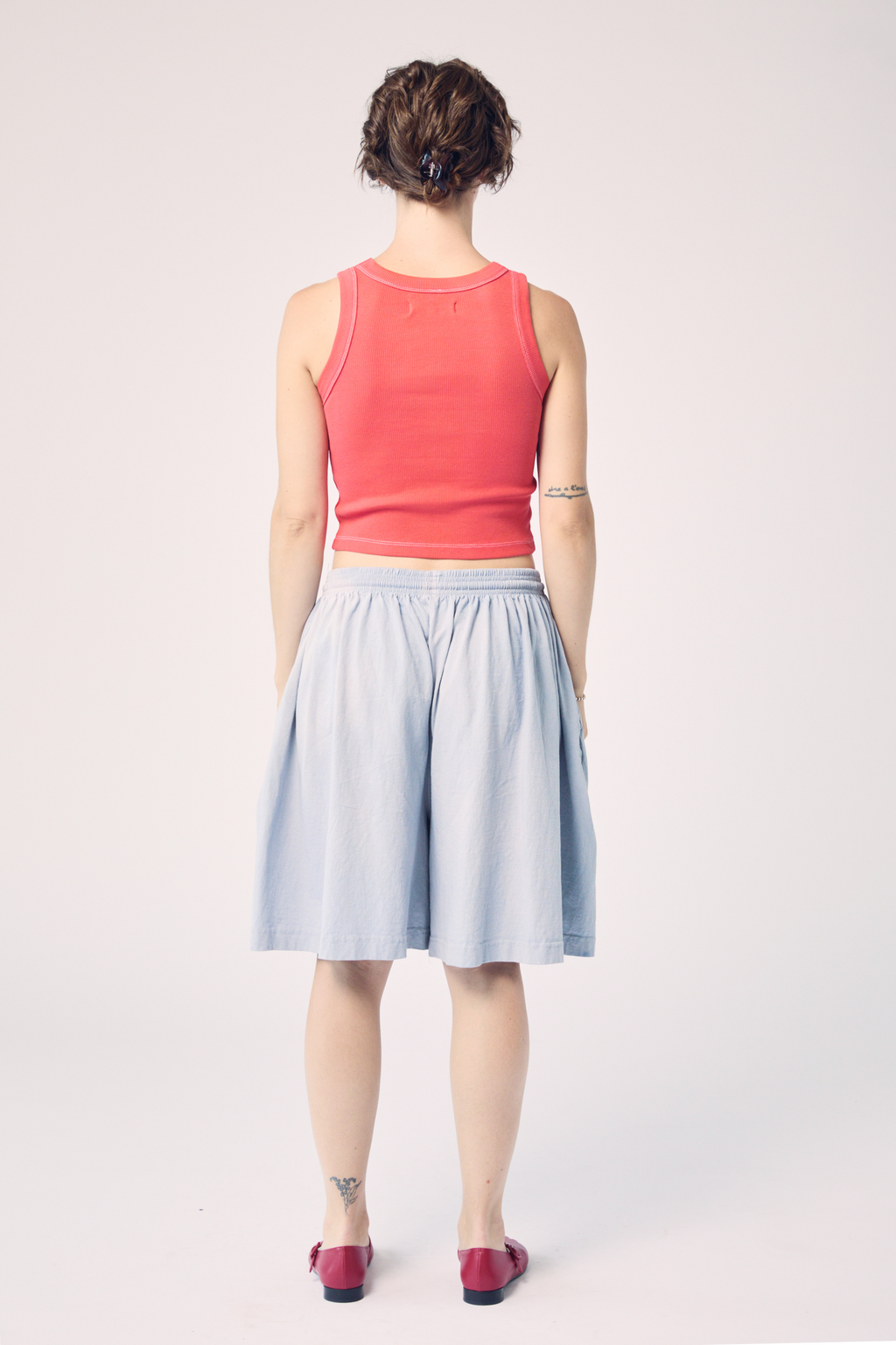 Garment-Dyed Shorts - Pale Slate
