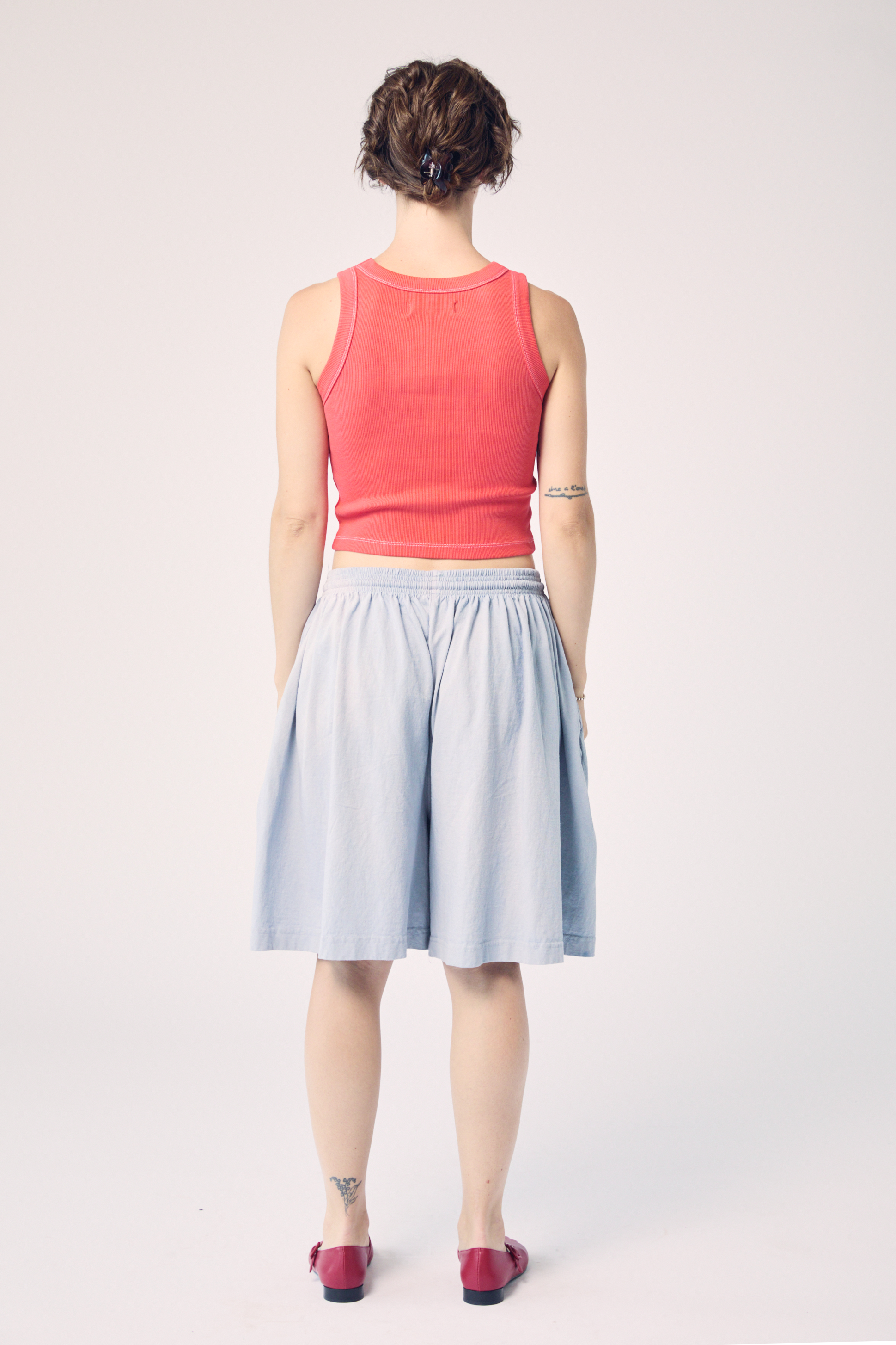 Garment-Dyed Shorts - Pale Slate