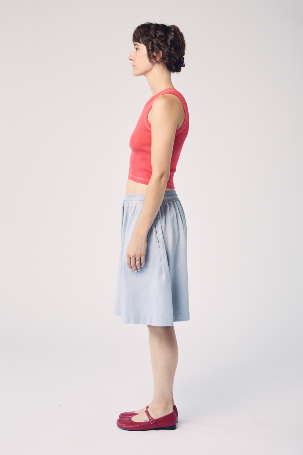 Garment-Dyed Shorts - Pale Slate