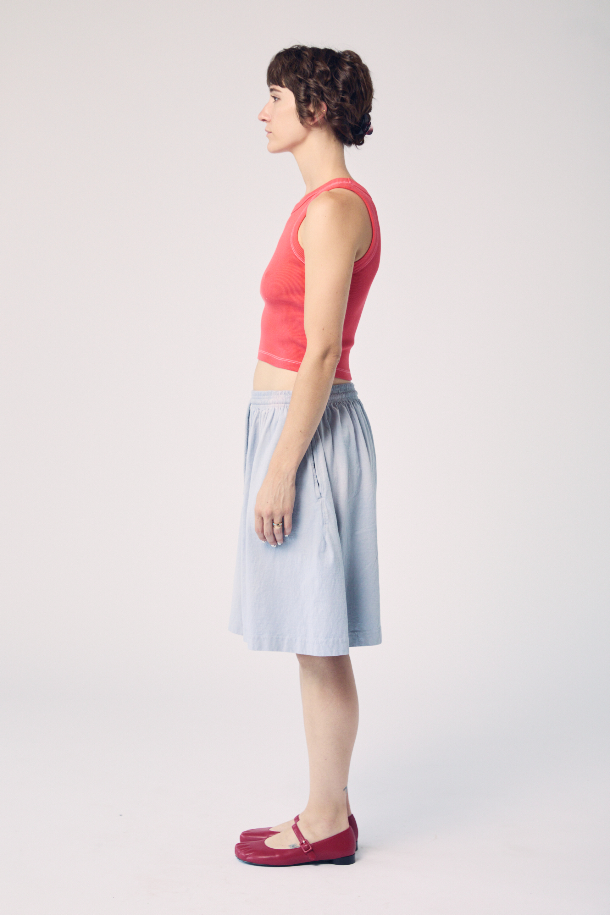 Garment-Dyed Shorts - Pale Slate