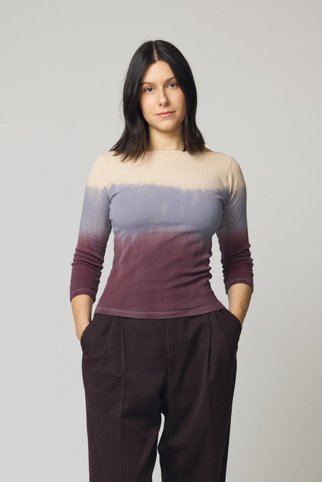 Dip-Dyed Boatneck - Cream