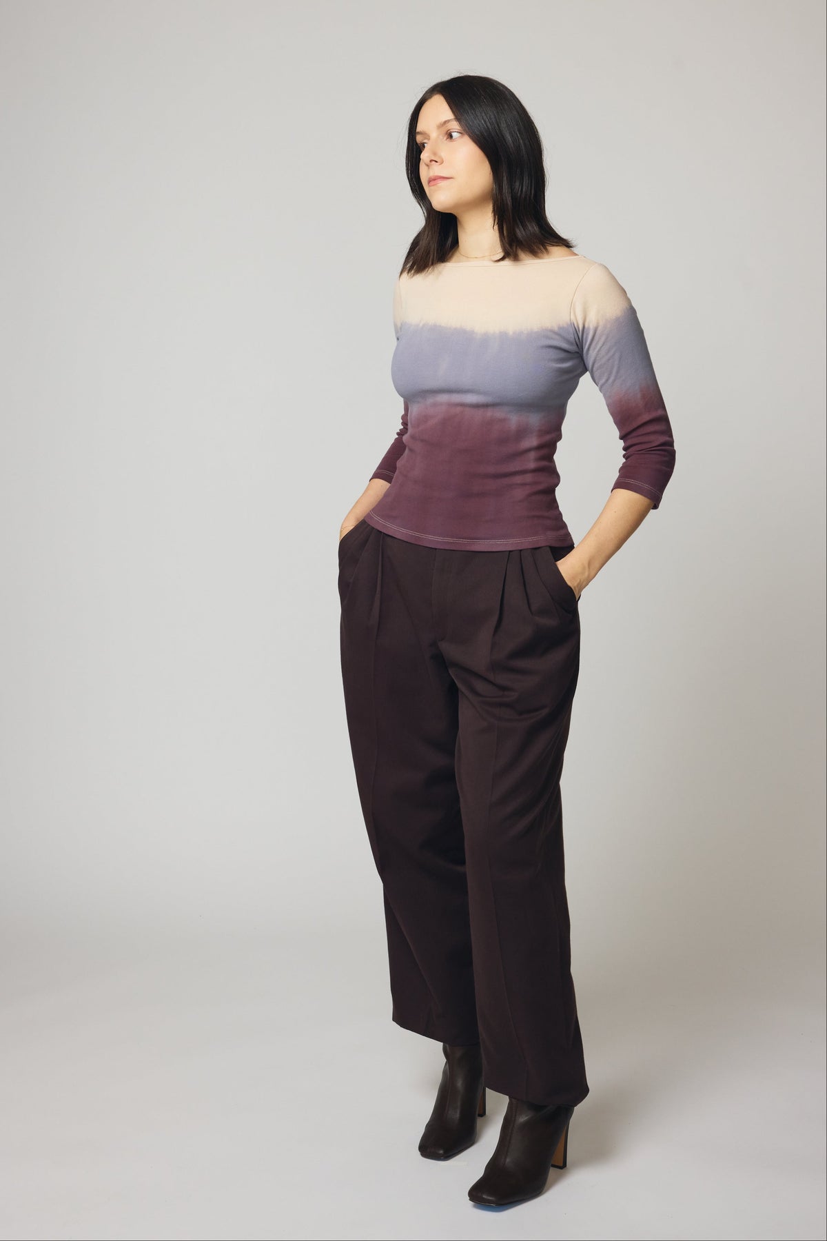 Dip-Dyed Boatneck - Cream
