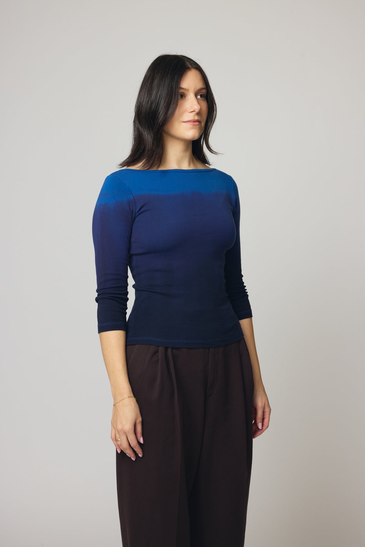 Dip-Dyed Boatneck - Cobalt