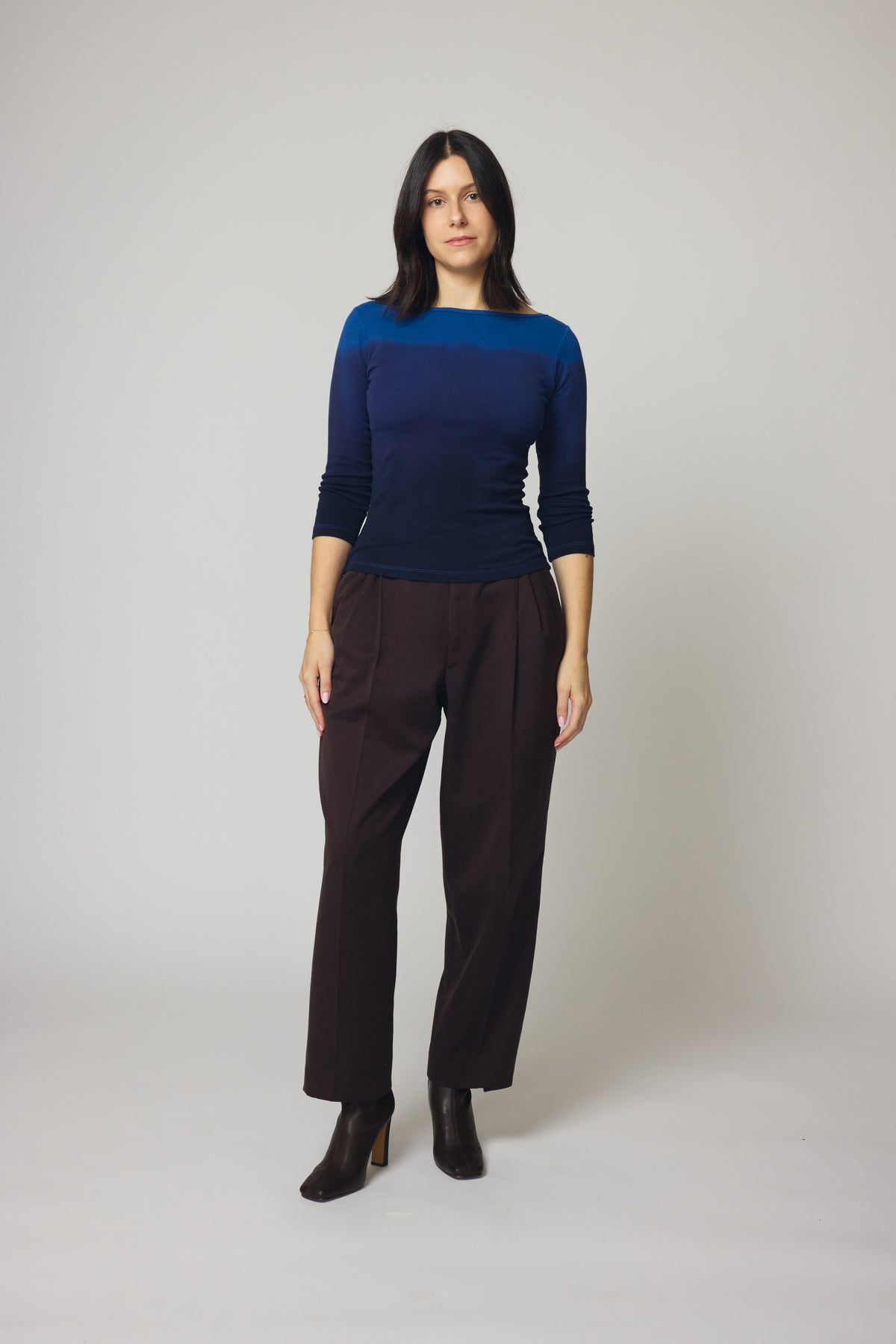 Dip-Dyed Boatneck - Cobalt