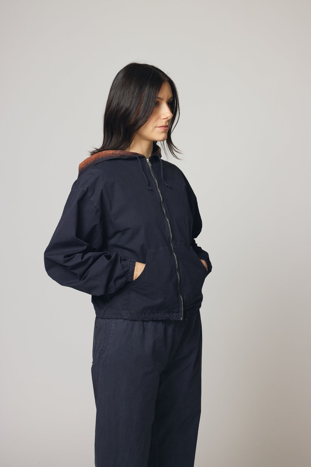 Cotton Poplin Zip-Up - Camp Fire