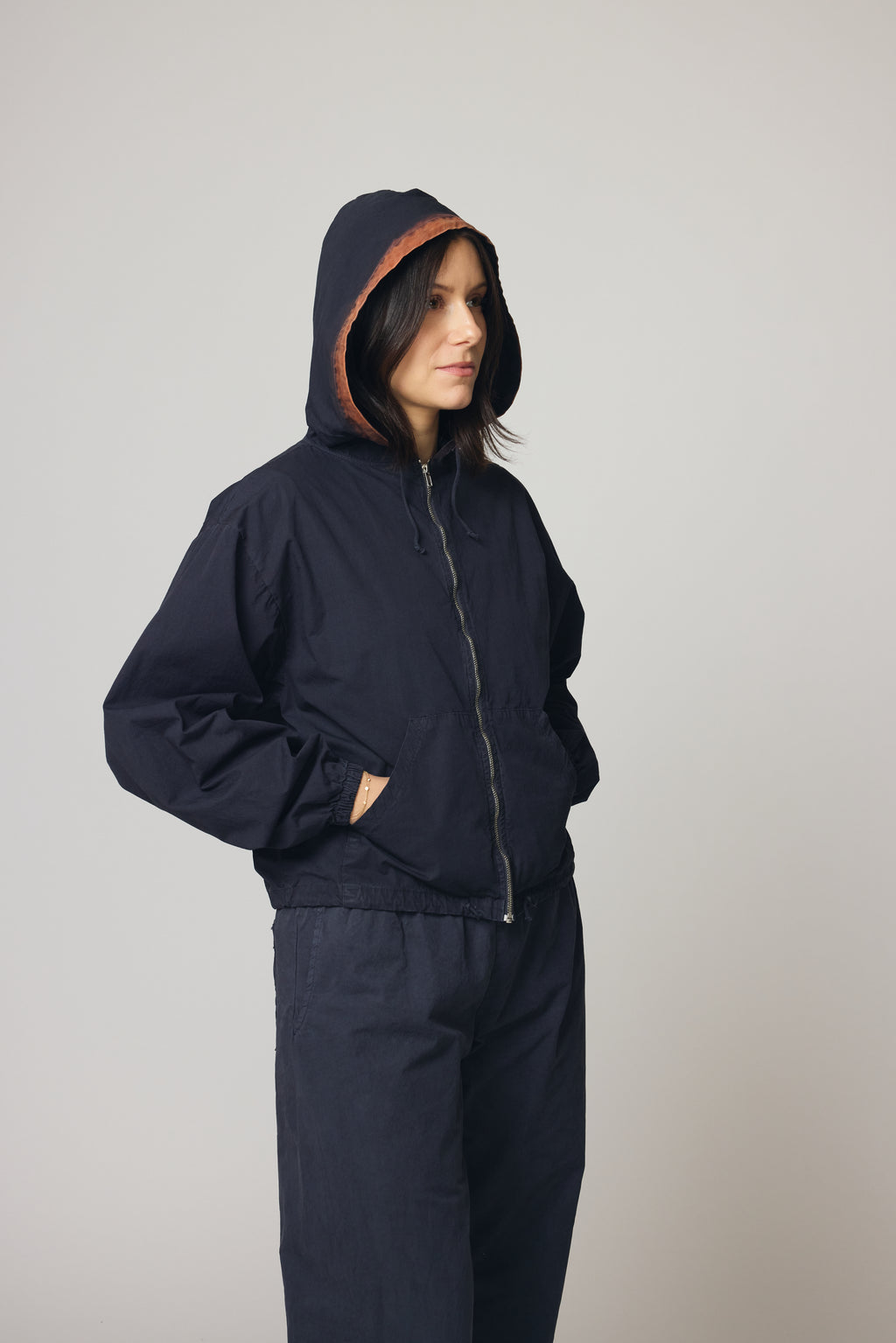 Cotton Poplin Zip-Up - Camp Fire
