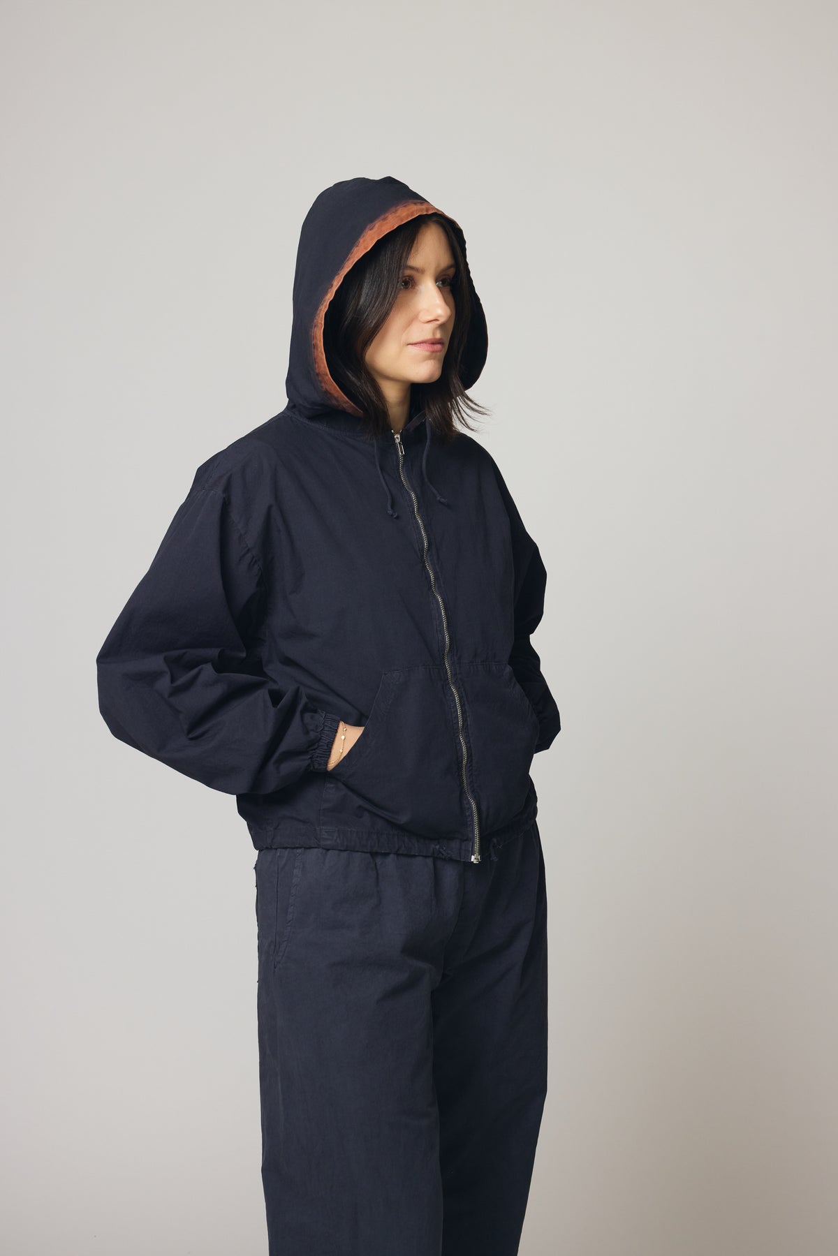 Cotton Poplin Zip-Up - Camp Fire