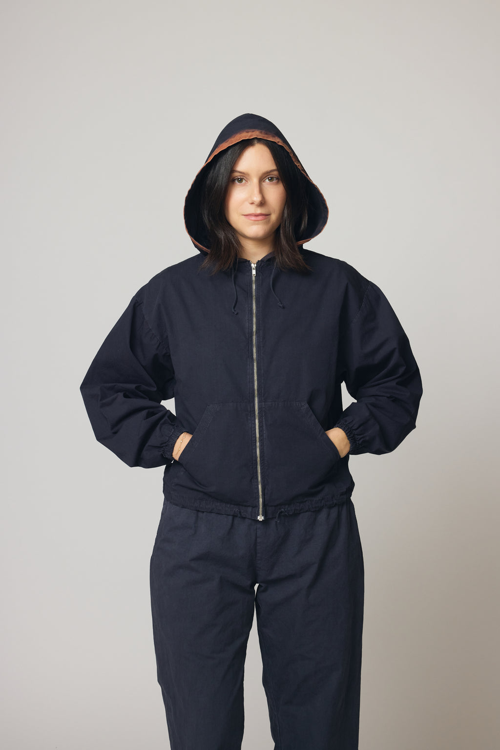 Cotton Poplin Zip-Up - Camp Fire