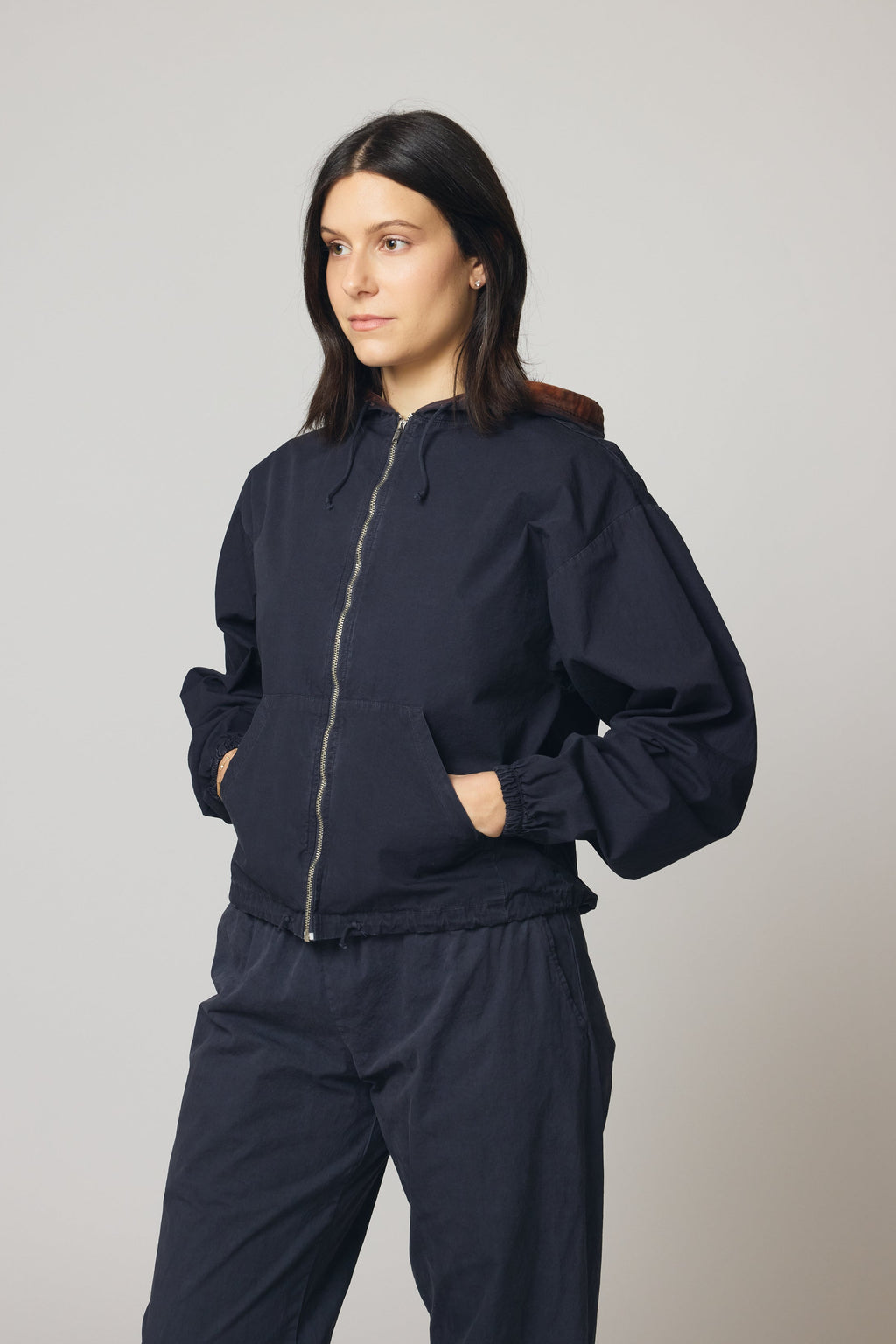 Cotton Poplin Zip-Up - Camp Fire
