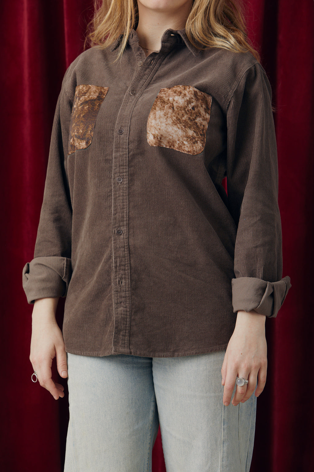 Brown Corduroy Button-Up
