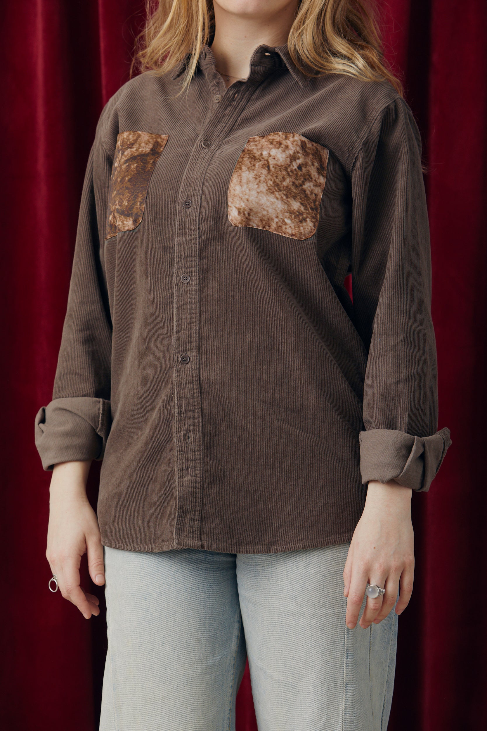 Brown Corduroy Button-Up