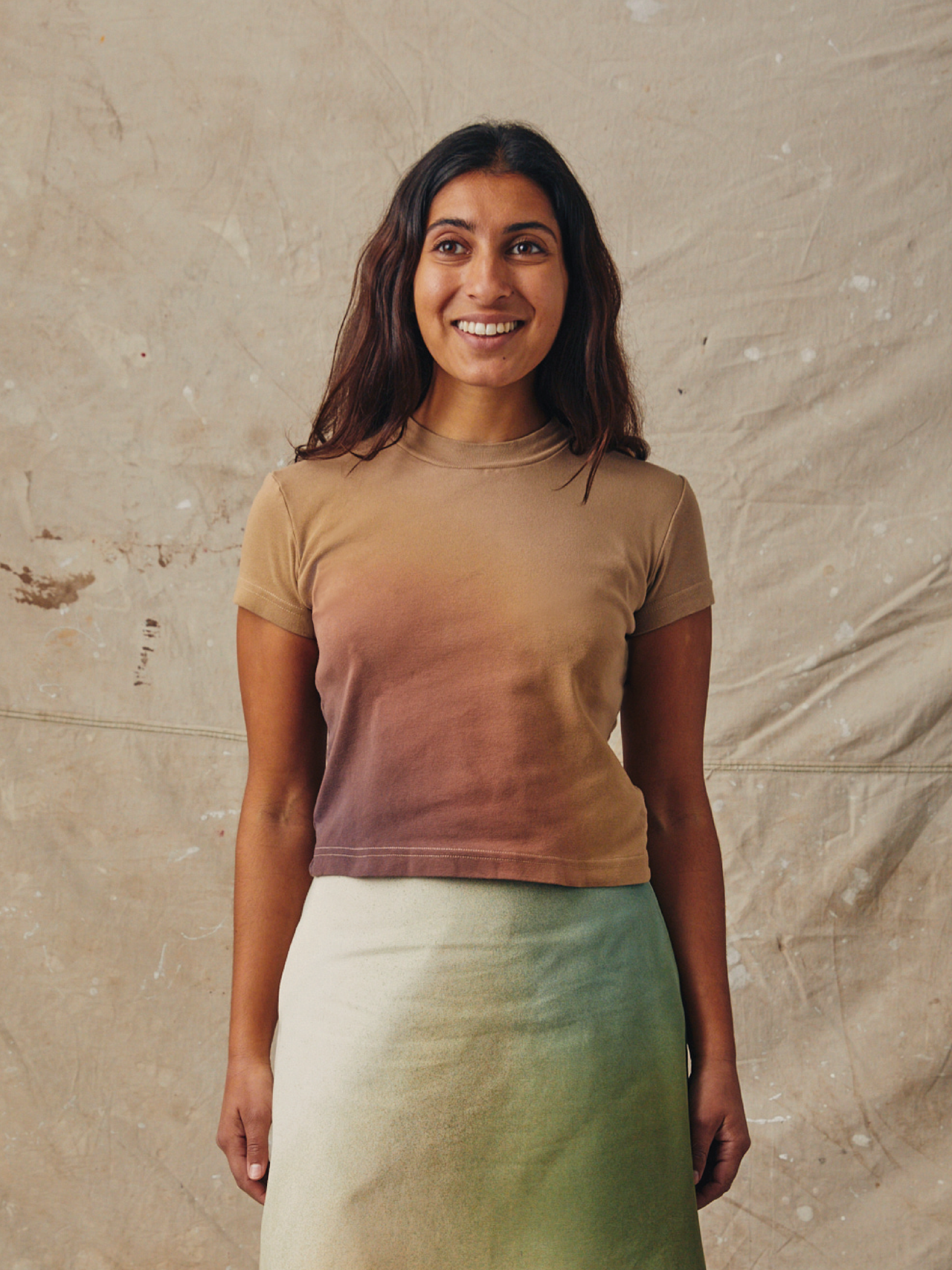 Dune Gradient Mockneck Tee