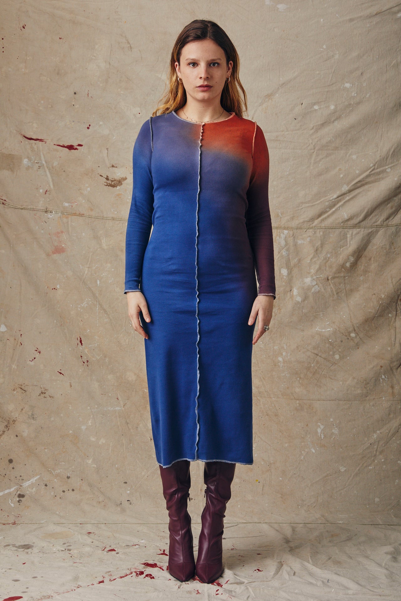 Pluto Gradient Meridian Dress