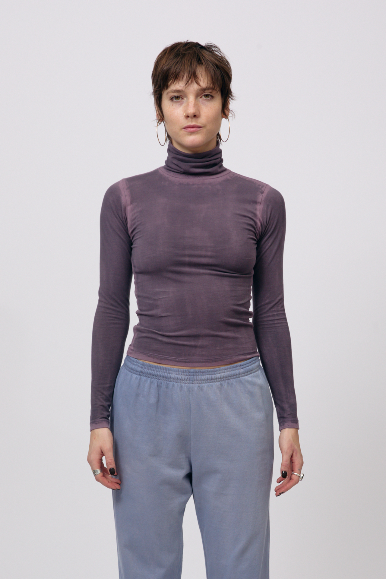 Limewash Turtleneck - Smoked Lavender