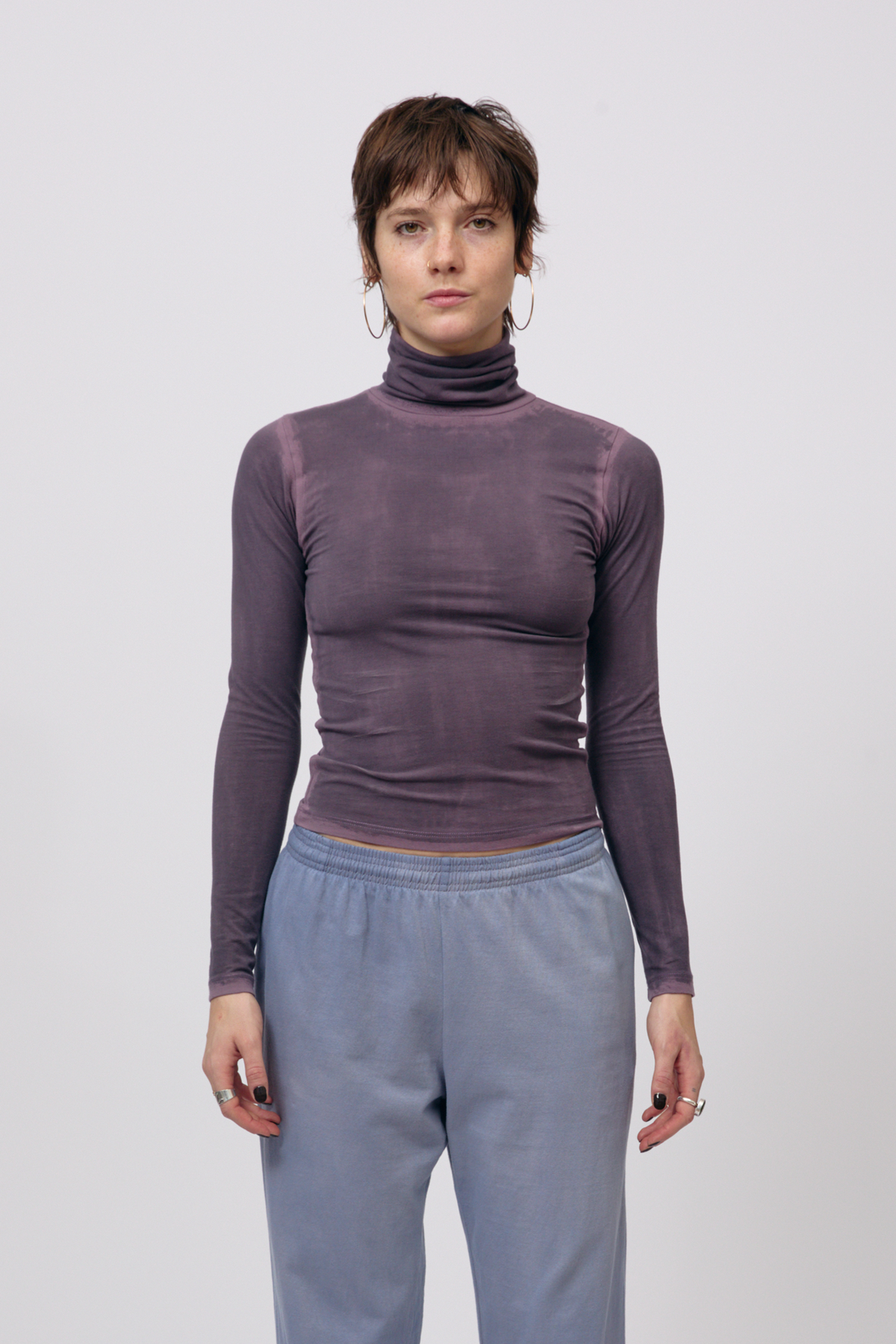 Limewash Turtleneck - Smoked Lavender