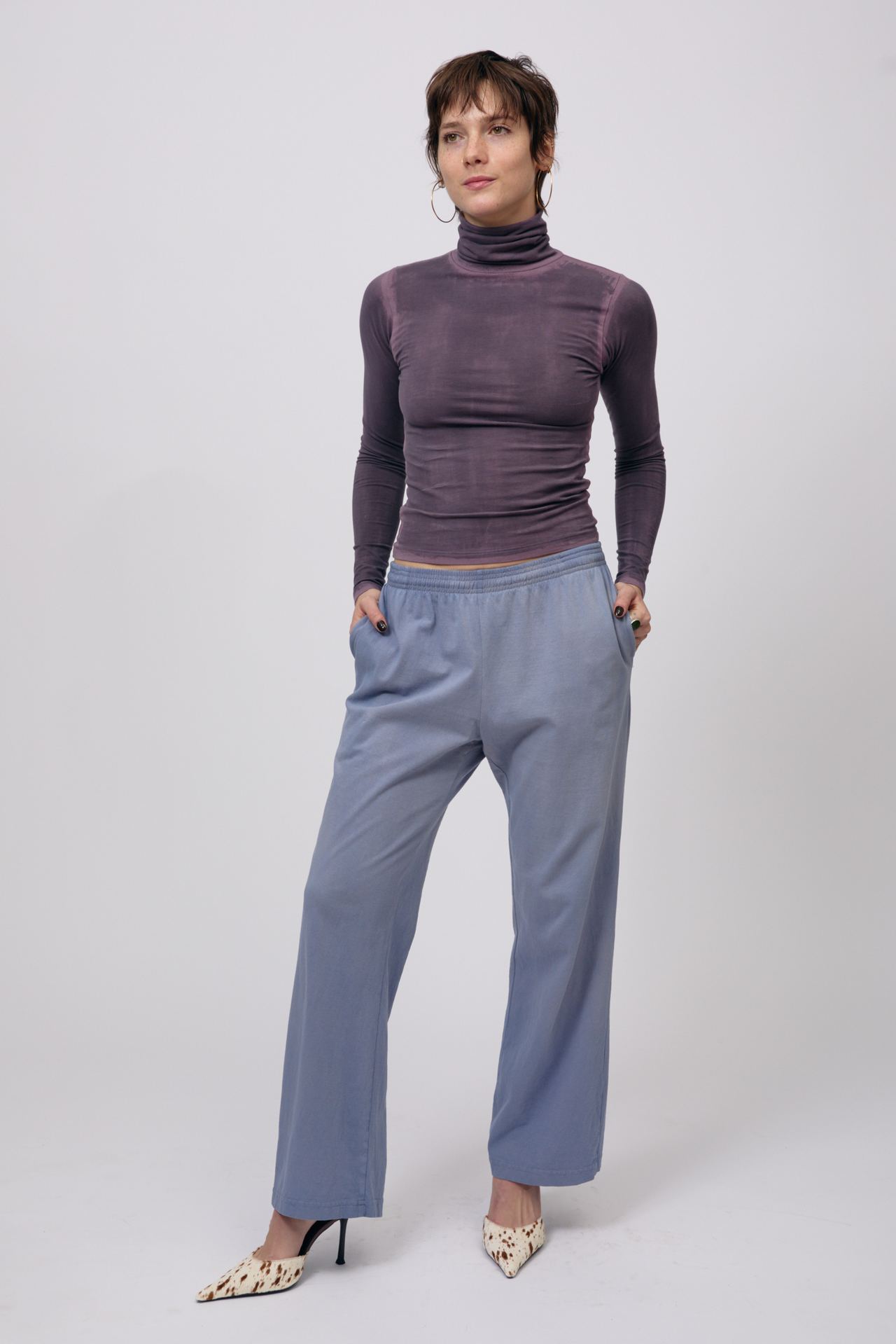 Limewash Turtleneck - Smoked Lavender