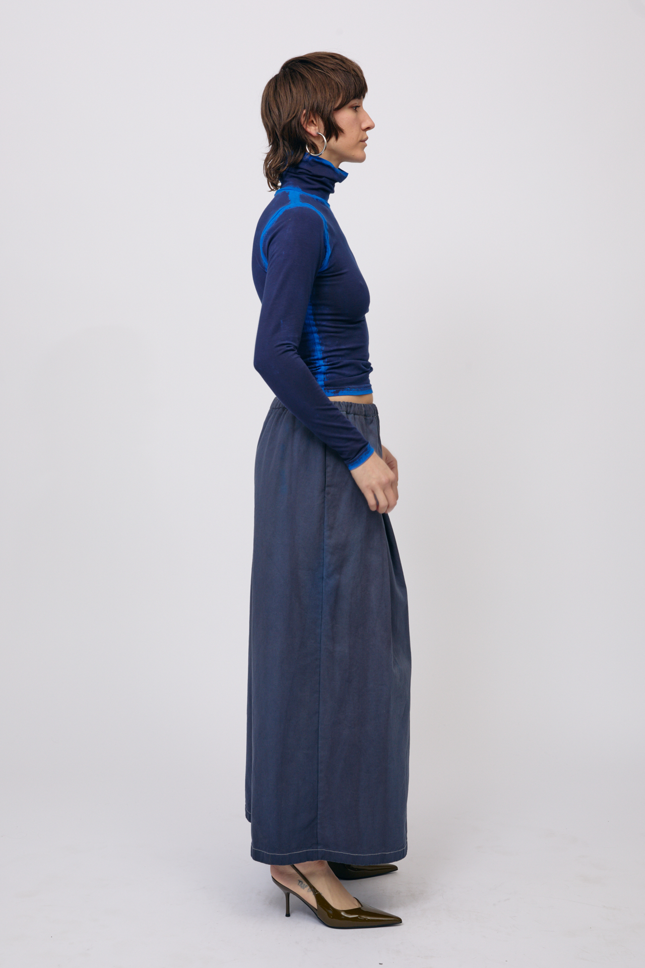 Limewash Turtleneck - Warm Cobalt