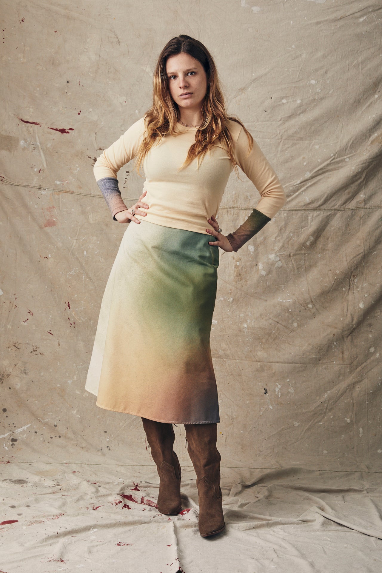 Ceres Gradient Canvas Skirt