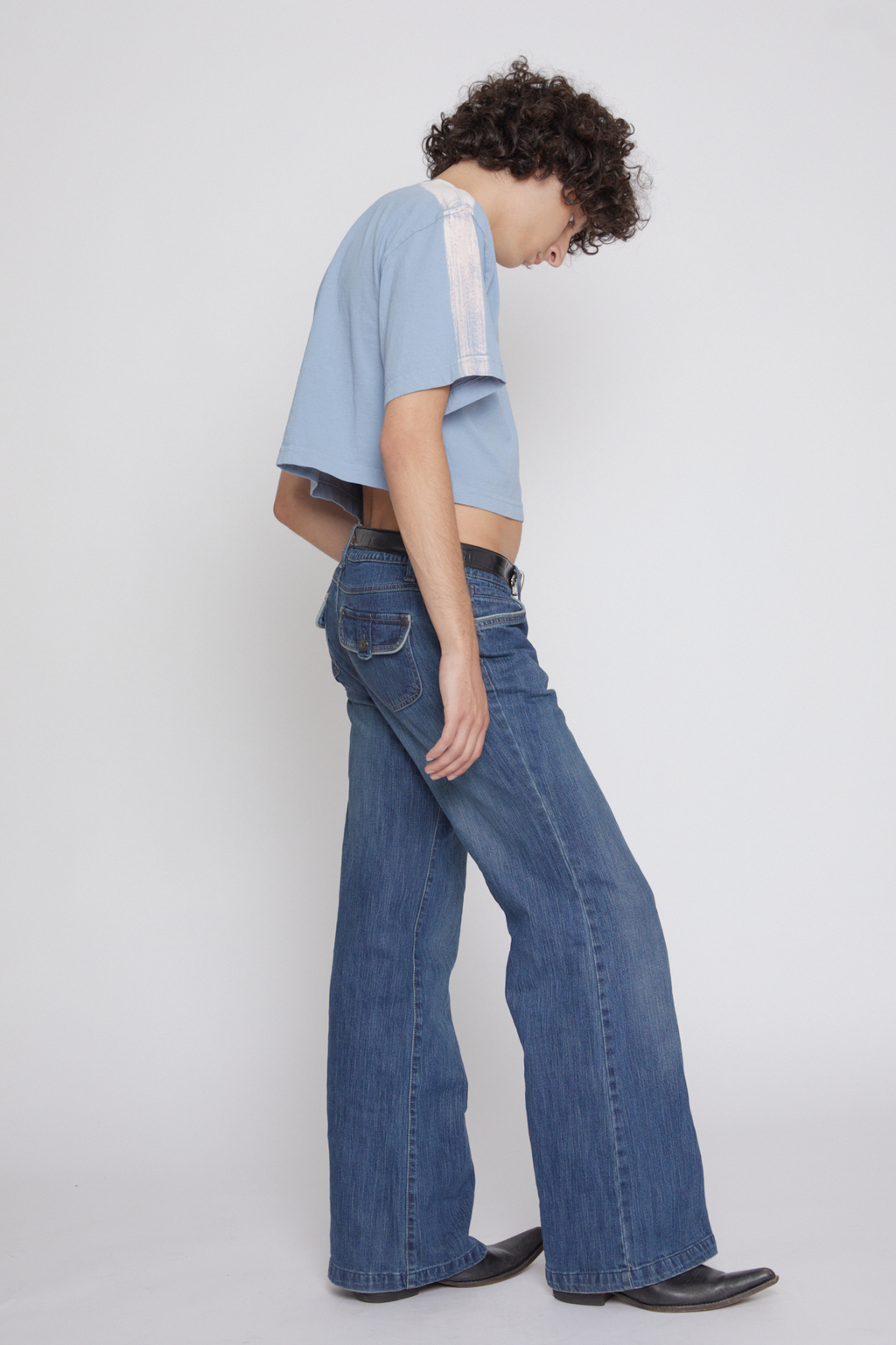 Brushstroke Tee - Cloudy Blue
