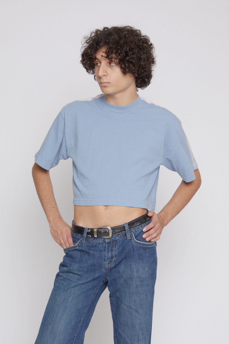Brushstroke Tee - Cloudy Blue