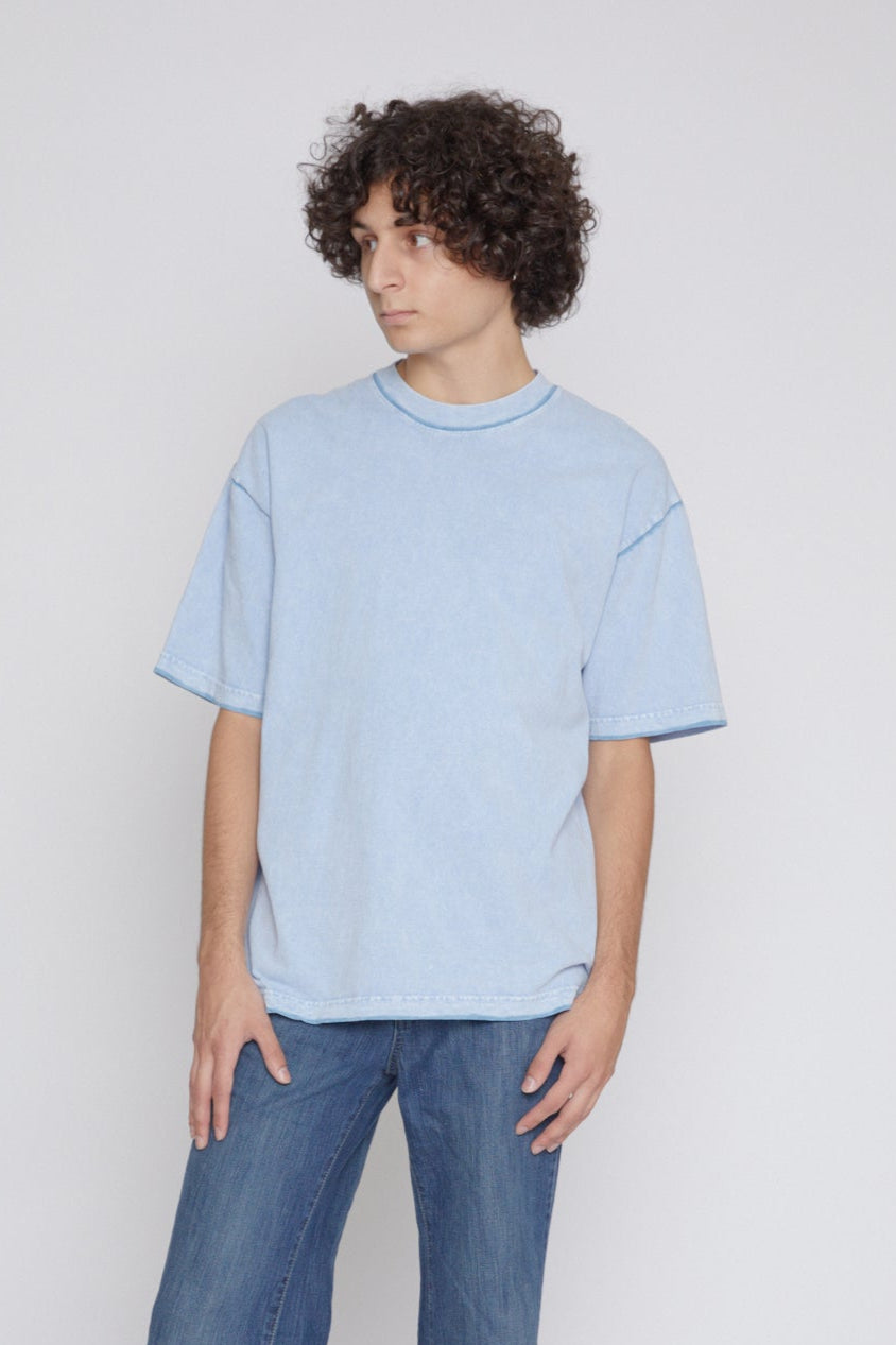 Light Wash Caricature Tee