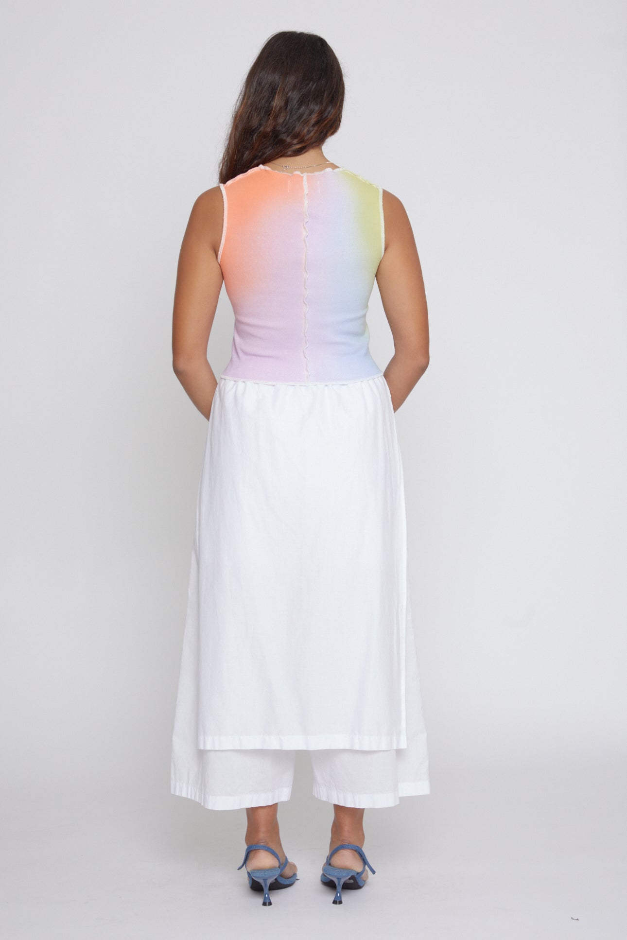 Optic White Panel Pants
